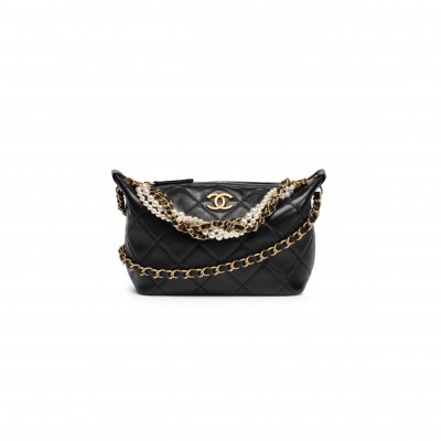 CHANEL PEARL CHAIN LUNCHBOX BAG AS5898 (23.5*13*7.5cm)  